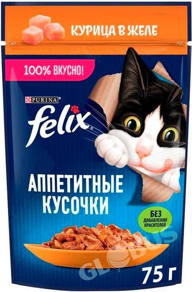 Корм д/кошек Felix кур. в желе 85г