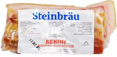 Деликатес Steinbrau Бекон в/к в/у вес