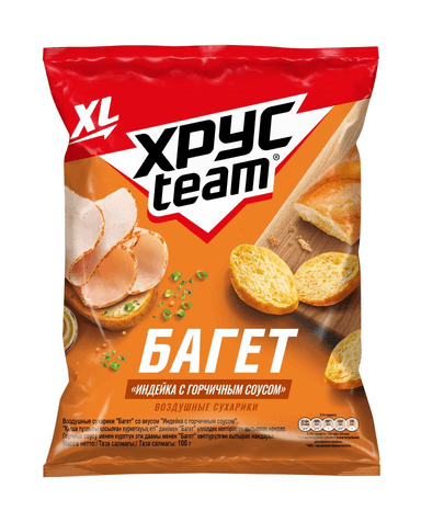 Сухари Хрусteam Багет индейка с горчич. соус. 100г п/п Фрито Лей Россия 16