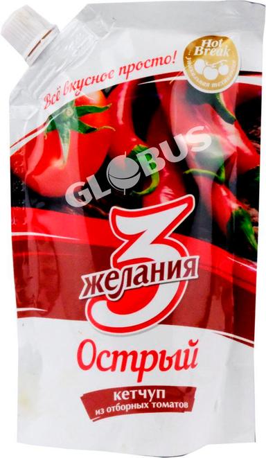 Кетчуп 3 Желания острый 250г д/п