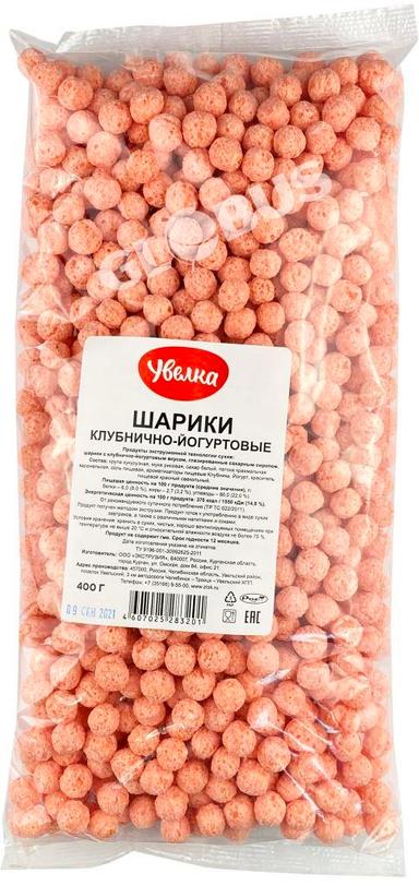 Шарики кукуруз Увелка клубничные 400г