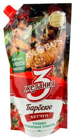 Кетчуп 3 Желания барбекю 450г д/п