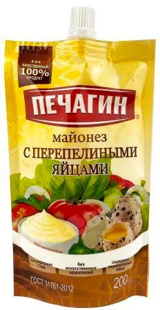 Майонез Печагин с перепел яйцами 50% 200мл д/п