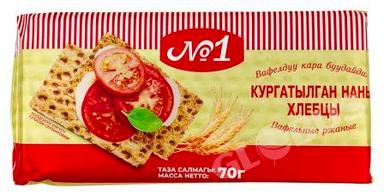 №1 вафли кургатылган наны 70г кара буудай