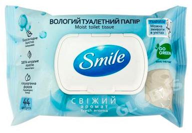 Бумага туал влажн Smile 44шт