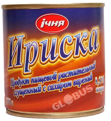 Молоко сгущ. Ичня Ириска варен 8,5% 370г ж/б