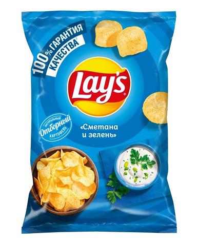 Чипсы Lay's сметана с зеленью 150г