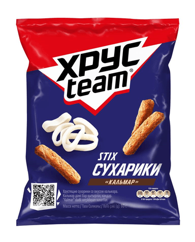 Сухари Хрусteam Кальмар 60г