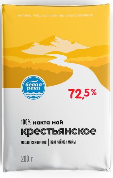 Масло сливочное Белая Река Крестьянское 72,5% 200г