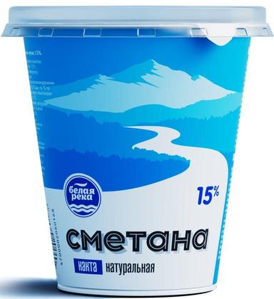 Сметана Белая Река 15% 320г