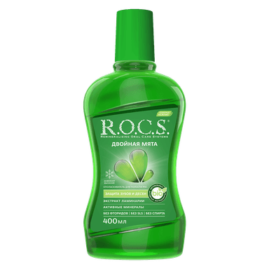Ополас д/рта Rocs двойная мята 400мл
