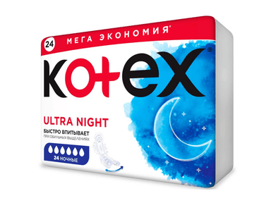 Прокладки гиг Kotex Ultra Night 24шт