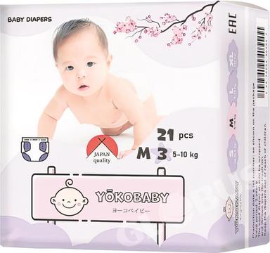 Подгузники детск Yokobaby 3 M 21шт