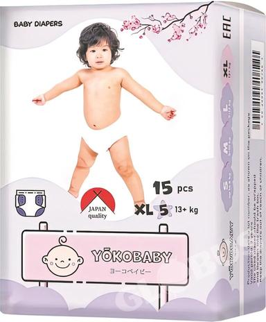 Подгузники детск Yokobaby 5 XL 15шт
