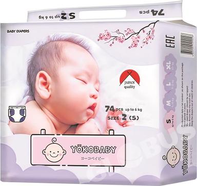 Подгузники детск Yokobaby S №2 Giga 74шт