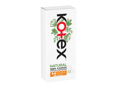 Прокладки ежедн Kotex Natural Нормал 20шт
