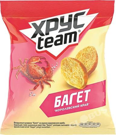 Сухари Хрусteam Багет Королевский краб 100г п/п Фрито Лей Россия 16