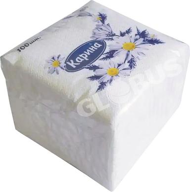 Салфетки Карина белые 100шт