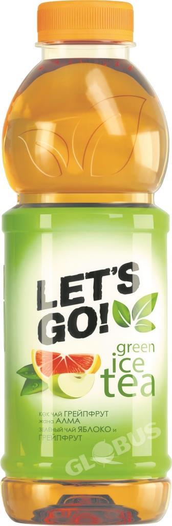 Напиток чай холод.Let's Go Ice Tea зел ябл/грейпф б/г 0,5л