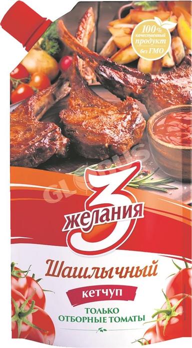Кетчуп 3 Желания Шашлычный с доз 450г