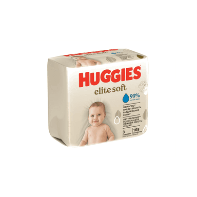 Салфетки влажн Huggies Elite Soft детск 168шт