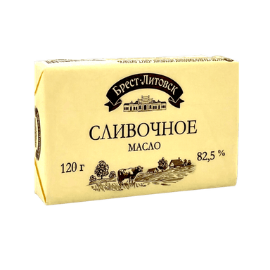 Масло сливочное Брест-Литовск 82,5% 120г