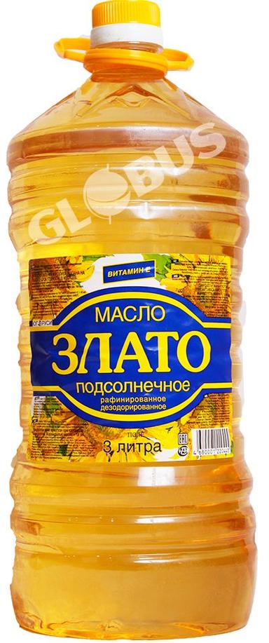 Масло подсолнечное Злато 3л