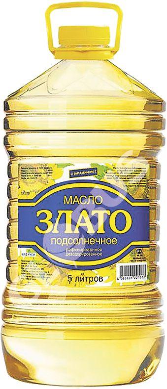 Масло подсолнечное Злато 5л