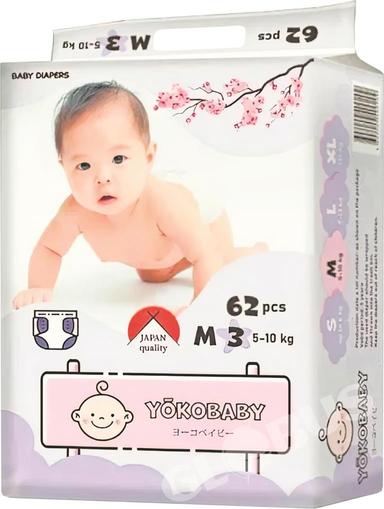 Yokobaby Балдар учун жалаяктар M №3 Giga 62шт