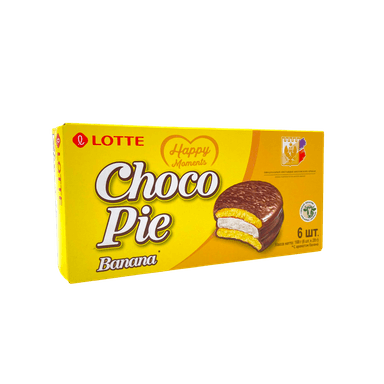 Печенье Lotte Choco pie Banana 6шт 168г