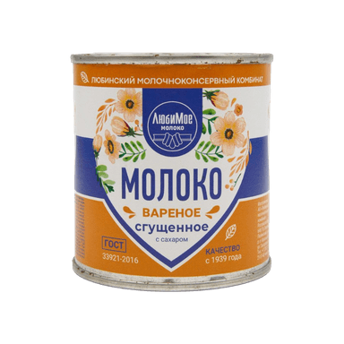 Молоко сгущ. Любимое вареное с сах 8,5% ГОСТ 380г ж/б РЦ БЗМЖ