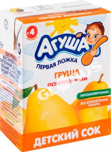 Сок дет. Агуша груша осветл. с 4мес 200мл ВБД