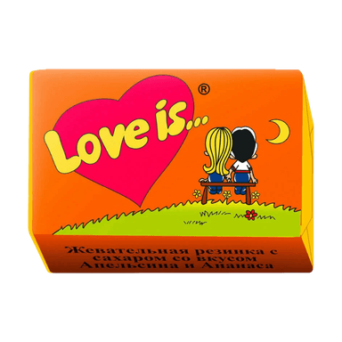 Жев. резинка Love is ананас апельсин 4,2г
