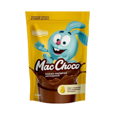 Какао MacChoco Смешарики маршмеллоу 235г д/п