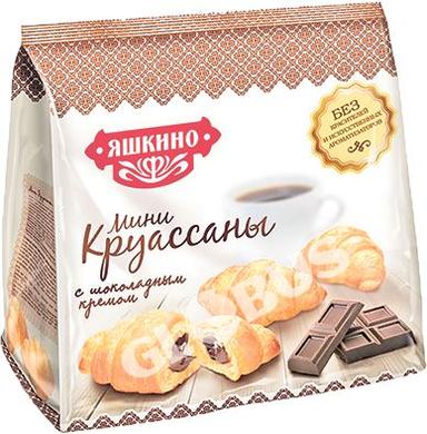 Круассаны Яшкино мини шок крем 180г