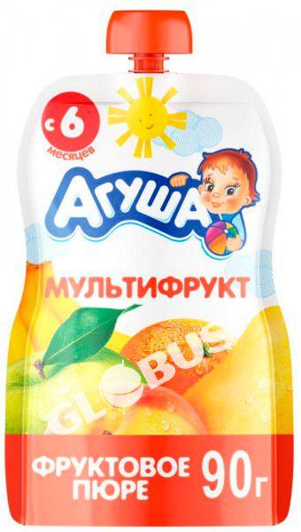 Пюре дет. Агуша мультифрукт с 6мес 90г