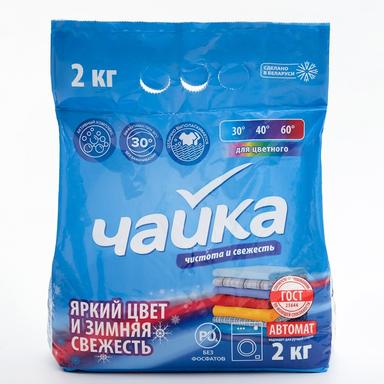 Порошок стир Чайка яркий цв/зим свеж авт 2кг
