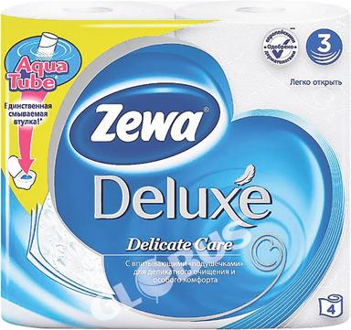 Бумага туал Zewa Deluxe Delicate Care 3сл 4рул