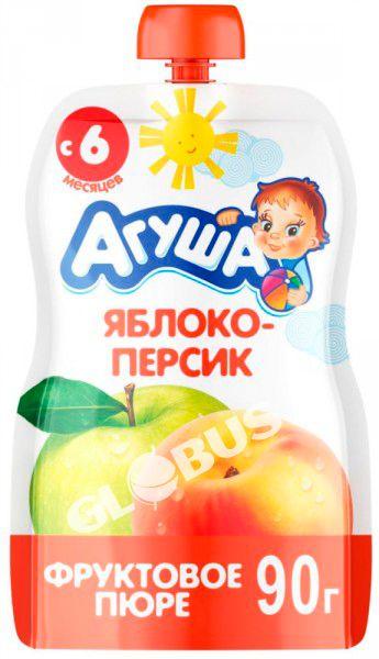 Пюре дет. Агуша фрукт. перс-ябл. с 6мес 90г