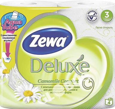 Бумага туал Zewa Deluxe Camomile Comfort 3сл 4рул