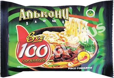 Вермишель б/п Алькони остр.с говяд 100г