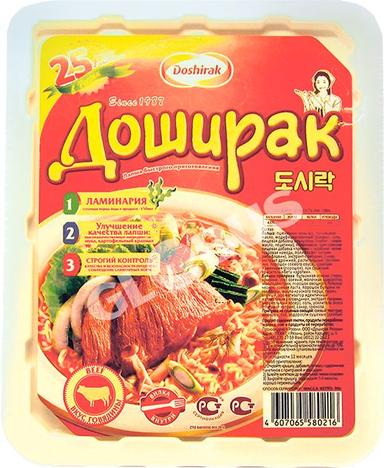 Вермишель б/п Доширак говяд 90г чашка