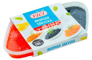 Икорная закуска Vici красн/черн 180г п/у