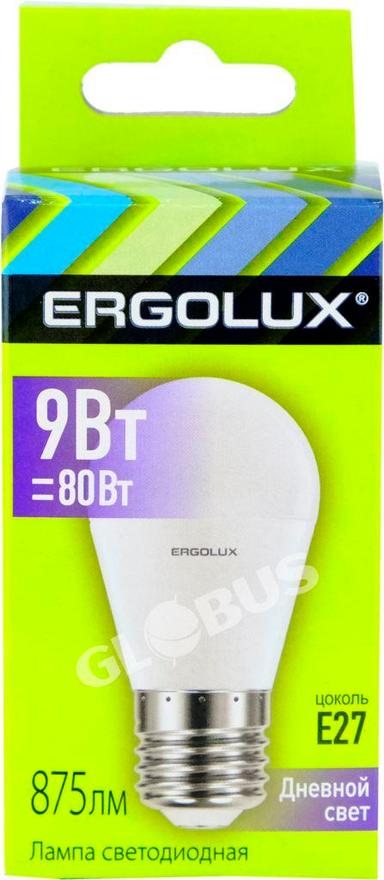 Лампочка св/диод Ergolux 9Вт E27 6500K 13178 ЭСТ РФ