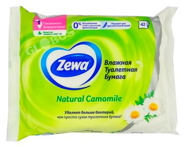 Бумага туал Zewa Natural Camomile влажн 42шт