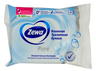 Бумага туал Zewa Pure влажн 42шт