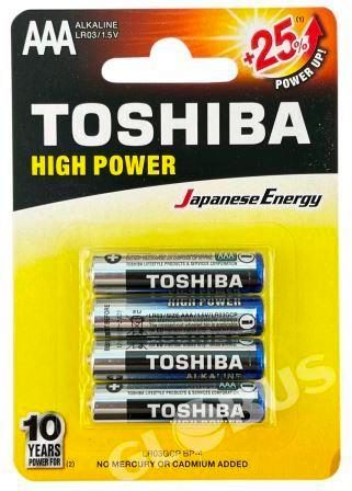 Батарейки Toshiba Alkaline LR03 AAA 4шт