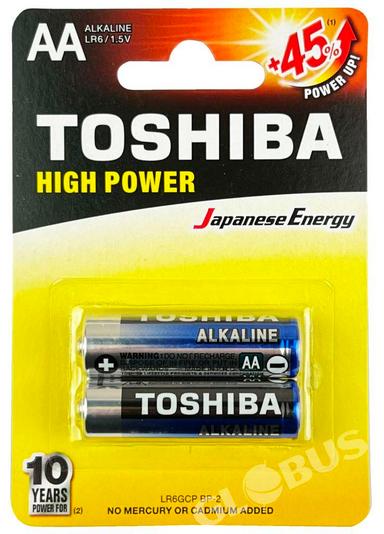 Батарейки Toshiba Alkaline LR6 AA 2шт
