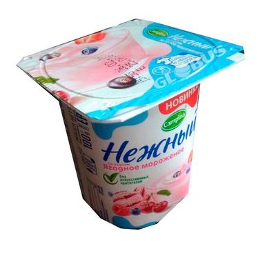 Йогурт Campina Нежный ягодное мороженое 1,2% 100г