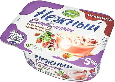 Йогурт Campina Нежный малина/земляника 5% 110г